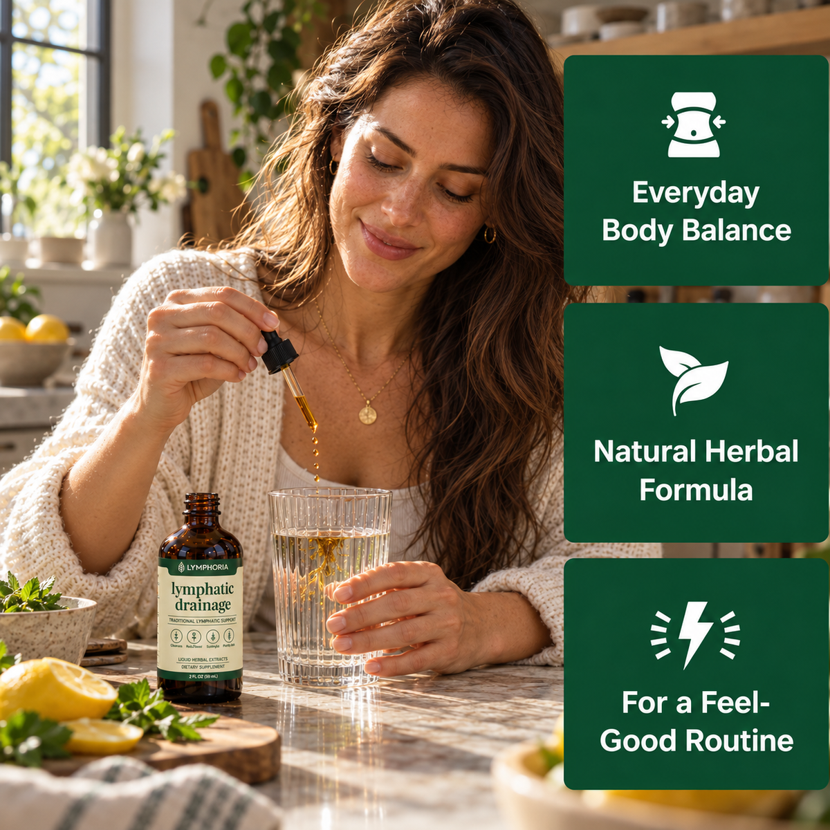 Lymphatic Drainage Drops - Less Bloated Body Starts Here.